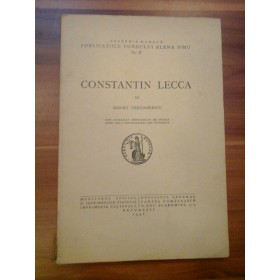 CONSTANTIN LECCA (album)  -  BARBU THEODORESCU 